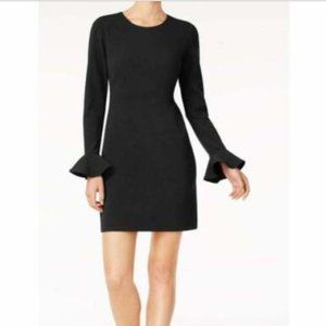 Calvin Klein Elegant Black Cut Out Back Sheath Crepe Dress, size 4
